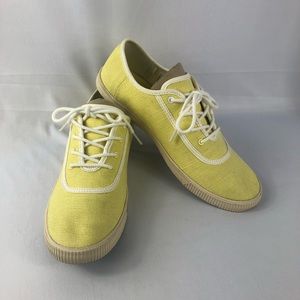 TOMS Women's 9 Carmel Canvas Yellow Low Top Sneakers